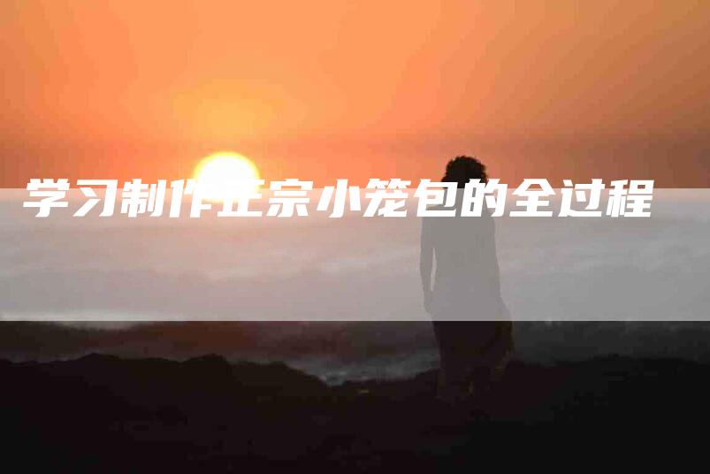 学习制作正宗小笼包的全过程