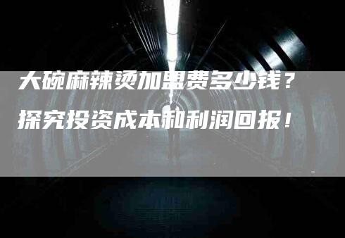 大碗麻辣烫加盟费多少钱？探究投资成本和利润回报！-住家保姆月嫂服务_家政保洁钟点工家政服务_速上门月嫂网首页